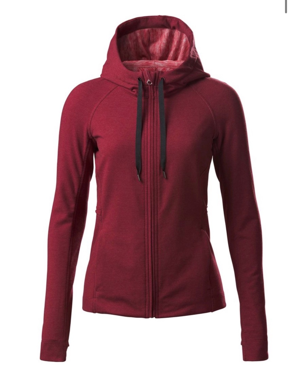 LULULEMON Take Ten Hoodie Zip Up Sweatshirt; Rosewood; size 4